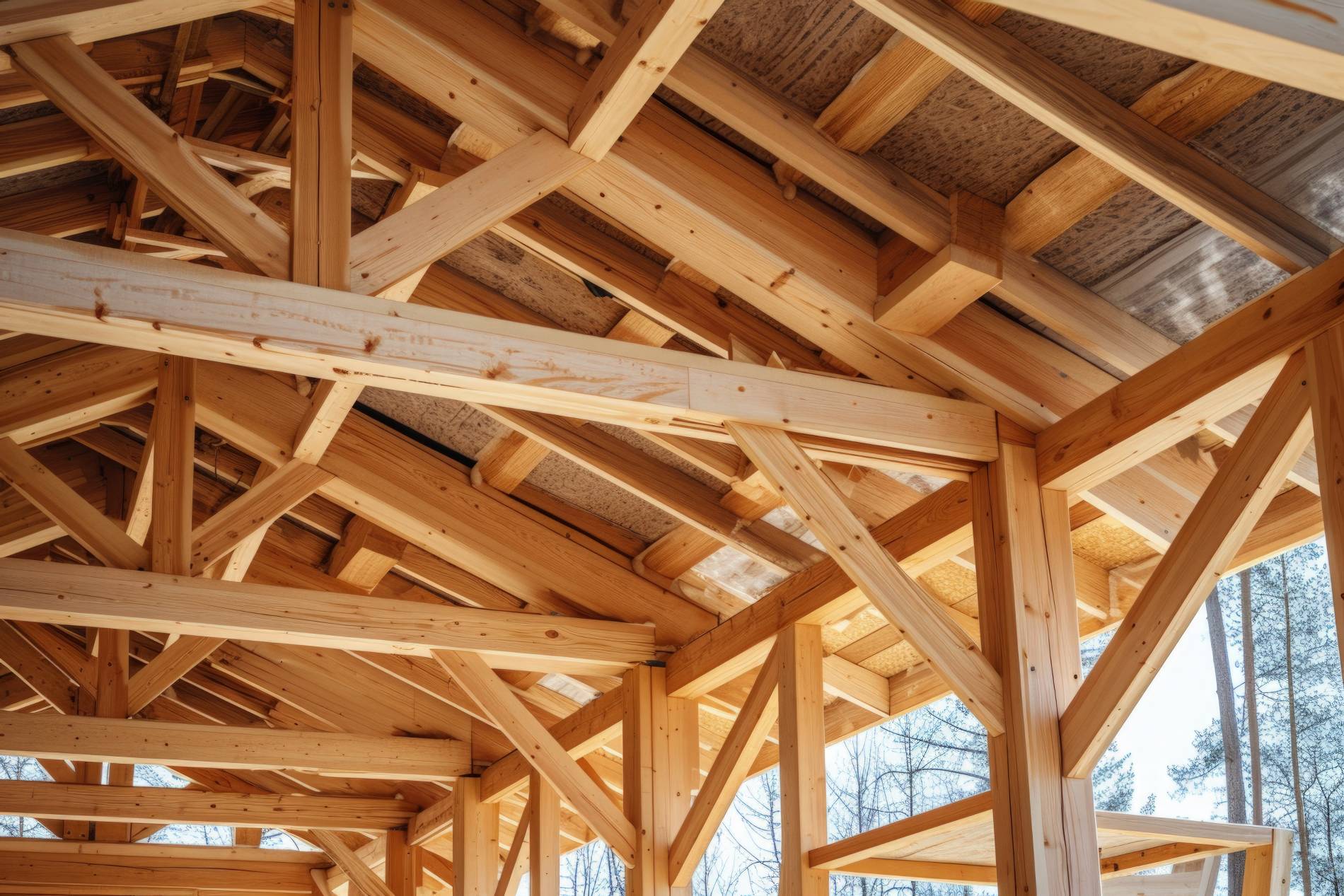 Fabrication et pose de charpente en bois – MS Charpente Structure de charpente en bois pour toiture